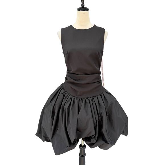 Mac Duggal Dresses & Skirts - Mac Duggal NEW Black Sleeveless Crepe Bubble Skirt Formal Party Mini Dress